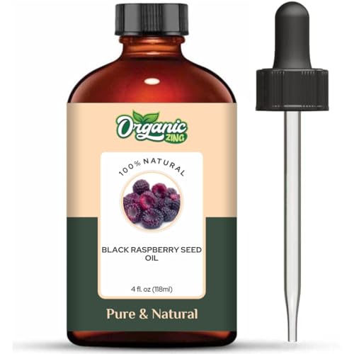 Image of Organic Zing Black Raspberry Seed (Rubus Occidentalis) Oil | Pure & Natural Carrier Oil for Skincare and Hair Care - 118ml /3.99fl oz