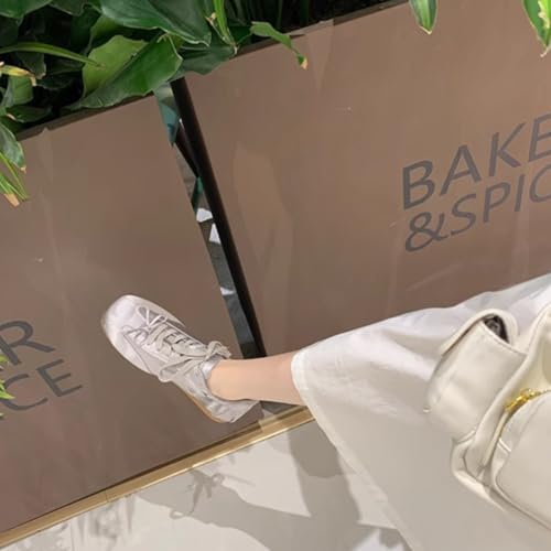 Women Cute Sneakers Sweet Bow Accent Ballet Style Flats Candy Color Soft Sole Slip-On Comfortable Round Toe Casual Shoes2