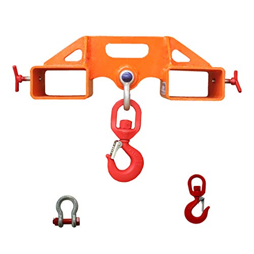 Gancho para carretilla elevadora de horcas, carrete de 2,5 toneladas y 5 toneladas, manguito con grillete y gancho accesorios inforables (2,5 toneladas por carro)