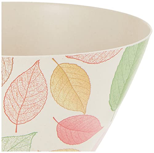 Ecoware bamboo fibre salad bowl 24 x 12.5cm leaves design, bd-bf-29