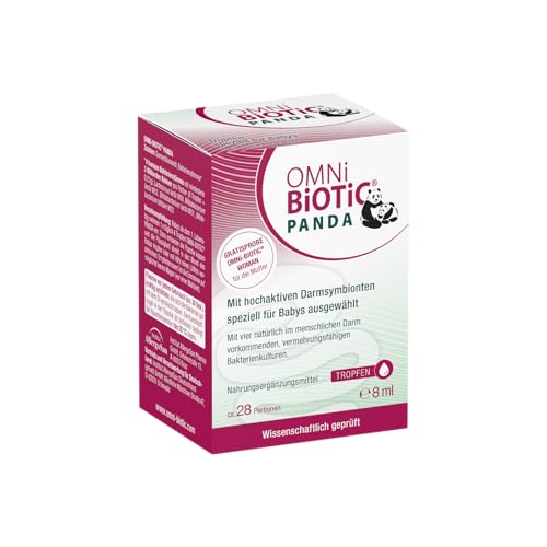 OMNi BiOTiC PANDA Tropfen | Speziell für Babys entwickelt | Besonders leichte Anwendung | Wissenschaftlich fundiert, in Studien geprüft | Vegan | 28 Portionen | 8ml