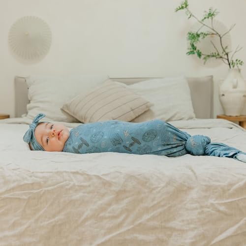 Image of Copper Pearl Swaddle Blankets for Newborns | Soft Stretchy Receiving Blankets for Boys and Girls | Large 46 x 46 Inch Baby Blankets | Lightweight and Breathable Swaddles | Starships