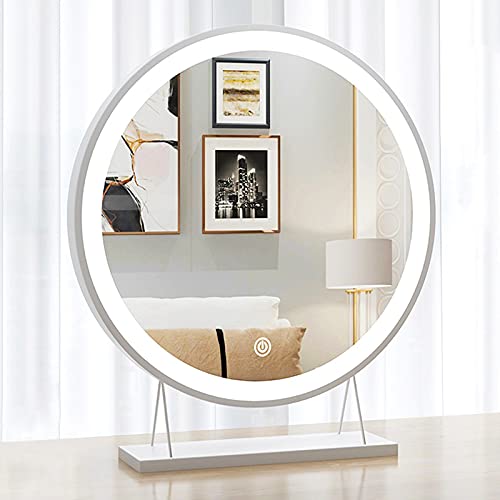Espejo de maquillaje redondo iluminado con luz LED de 40 cm para vestidor 2