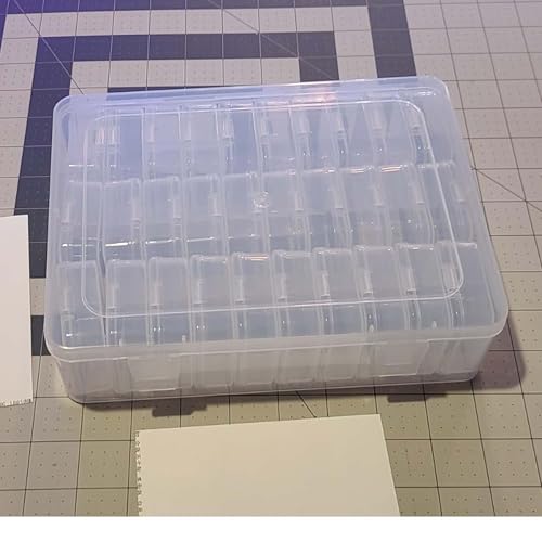 Image of Small Bead Organizer Storage Box, 30PCS Mini Clear Plastic Containers Transparent Rectangle Cases with lid for Collecting Beads Jewelry Crafts Nail Tiny Items