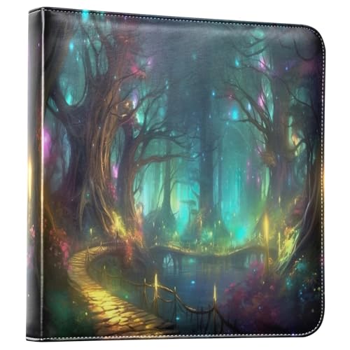 Álbum de Fotos Adhesivo DIY Scrapbook 3 Anillos Bosque Mágico 40 Páginas 8x10 para Memorias miniatura 1
