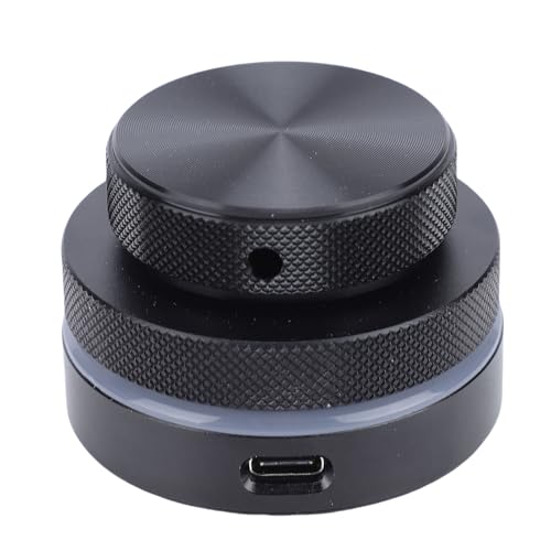 Jectse Bouton de Contrôle du Volume avec Lumière RVB, Bouton de Volume Filaire Bluetooth 2,4 G USB C, Contrôleur Multimédia avec Retourneur de Page et Fonction de Sourdine à une Touche