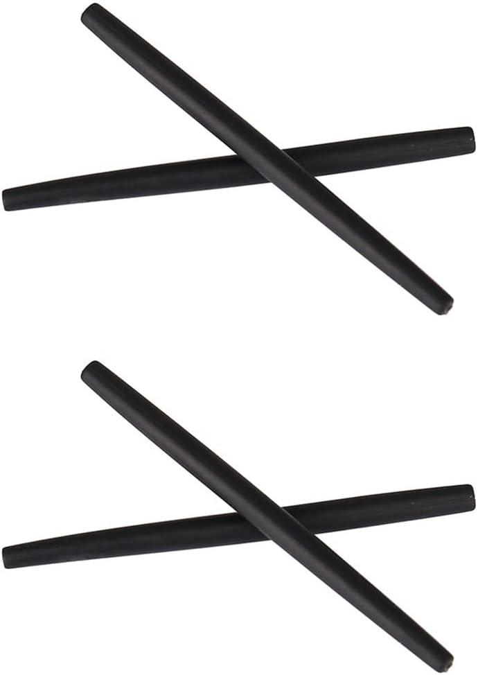 2 Pairs Black Replacement Temple Ear Socks for Oakley Glass Frames Transistor Capacitor Spoke Lizard OX3024 OX3085 OX3144 OX5055 OX5113 OX5120 OX3133 etc