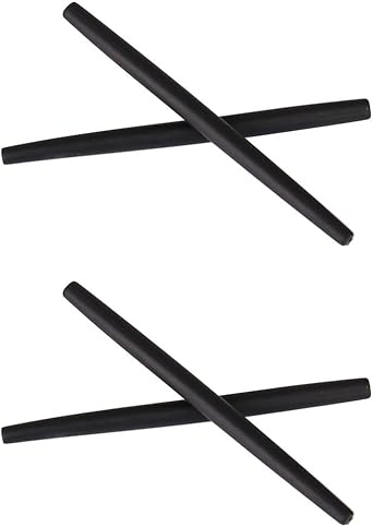 2 Pairs Black Replacement Temple Ear Socks for Oakley Glass Frames Transistor Capacitor Spoke Lizard OX3024 OX3085 OX3144 OX5055 OX5113 OX5120 OX3133 etc