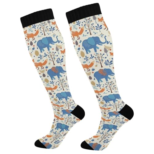 Image of Wusikd Cats Compression Socks for Women and Men Circulation Cute Long Socks for Athletic Running 1