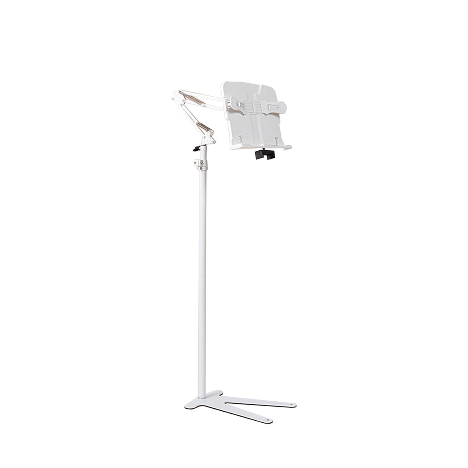 Generico Leggio da Pavimento Regolabile con Fermagli per Pagine e Supporto per Tablet, Altezza 70-170 cm per casa, Ufficio, Scuola - Supporto da soffitto per Libri e iPad per Una Lettura Confortevole