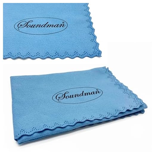 Paño de limpieza de microfribra Soundman®para trompeta, trompa, bombardino,tuba,trombón,saxo barítono, alto, soprano y flauta, para el cuidado y mantenimiento de tu instrumeto. (1 uni.)
