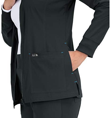 Koi Basics Koi450 Women's Scrub Jacket Black L #TOP3