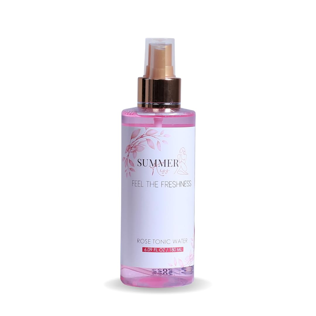 Summer Kiss Rose Face Toner – Hydrating and Refreshing – 100% Natural Rose Water – 180ml