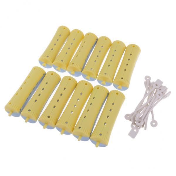 saz dekor SAZ DEKOR® 5x12pcs Hair Curler Clamps Hairdreser Perm Rods Hair Styling DIY 9 x 2.5 cm|Satin Hair Rollers for All Hair Types|Soft & Flexible Sleep-In Curlers|Effortless Blowout Curls Overnight|-picture-35