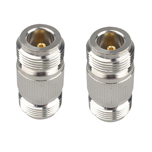 Futheda 2PCS N Female to N Female Connector Double Female Barrel RF Coax Adapter Compatible with Walkie Alkie Wi-Fi CB Ham Radio Broadcast Antenna Extension Phone Signal Booster Coaxial Cable - Image 2