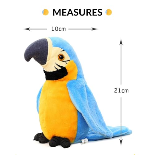 MAGIC SELECT Loro de Peluche Parlante Que Repite Sonidos y con Canciones en Varios Idiomas. Juguete Interactivo, Regalo para Niños y Bebés. Bateria Recargable USB. - imagen 6