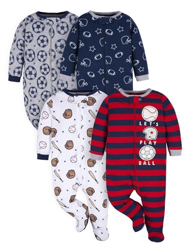 Image of Gerber baby-boys 4 Pack Sleep 'N Play Footie