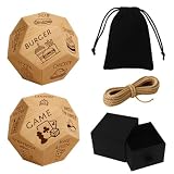 UNICRAFTALE 2 Set de 12 caras de alimentos y actividades de madera, regalo de boda, bolsa de terciopelo caja de cartón para cumpleaños, San Valentín