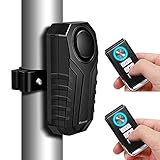 WSDCAM Anti-Theft Bike Alarm with Mount, 113dB Burglar Vibration Motorcycle Bicycle Alarm Security...