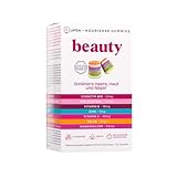 UPSA X NOURISHED – 7in1 Beauty Gummies – Nahrungsergänzung für Haut, Haare, Nägel – Coenzym Q10, Selen, Zink, Vitamine C & E – Zuckerfrei & Vegan – Fruchtiger Geschmack – 30 Stk