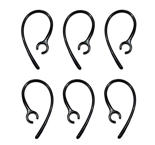NICKSTON 6 pcs (SK-CHP) Replacement Set Earhooks Earloops Compatible with Rocketfish EX7, RF-EX7 Headsets