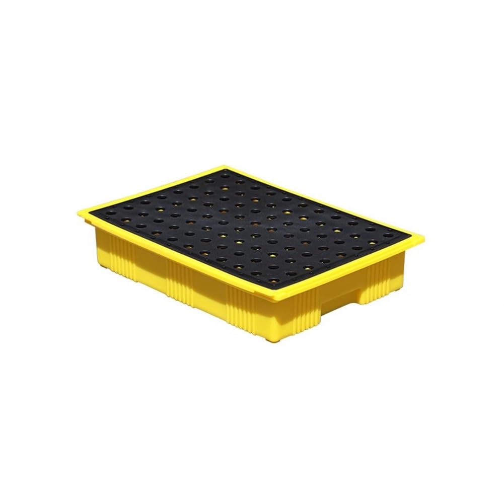 Rygcrud Paint Bucket Spill Containment Platform, Labs Desk Containment Tray, Mini Drum Stackable Capacity Grating Pallet for Industrial(13 L/49X36X10 CM)