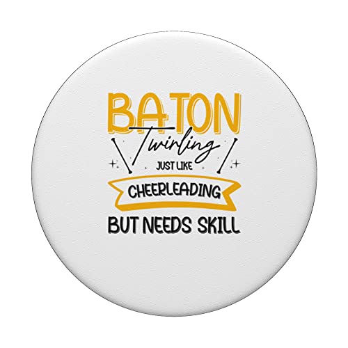 Majorette Twirler Baton Twirling PopSockets Swappable PopGrip, Black - Image 3