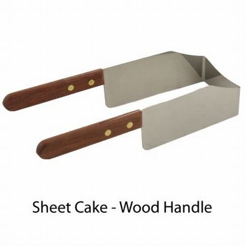 Kake Kut’r Sheet Cake Wood Handle Cutter Stainless Steel Server