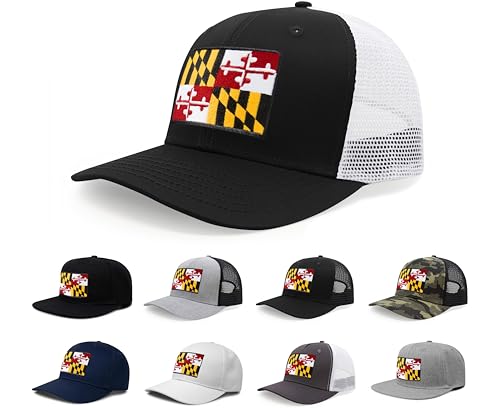 Image of International Tie State Hat for Men and Women, Adjustable Snapback Trucker Baseball Cap with Embroidered Patch