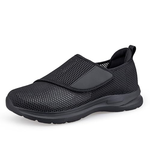 Chaussures de course réglables à coupe large homme pour marche et sport Noir 41