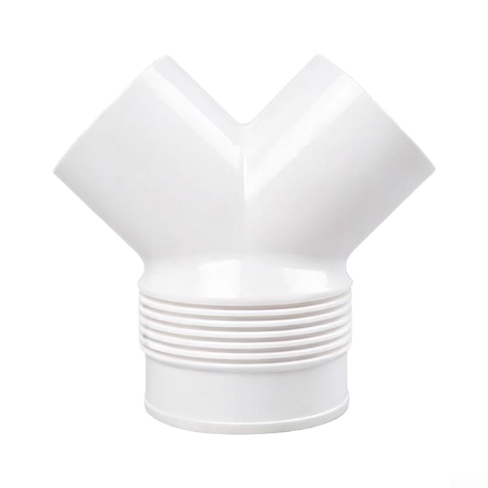 Adaptador Tubo Ventilación 3 Vías Conector Y PP para Extractor Baño Cocina Aire Flujo para suave 100mm(A)