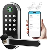 Keyless-Entry Fingerprint Smart Door Lock: Sifely Digital Electronic Lock with Code Passcode, Ele...