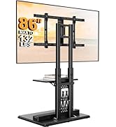 Perlegear Floor TV Stand with Mount for 32-86" TVs up to 132 lbs, Tall TV Stand with Pegboard and...
