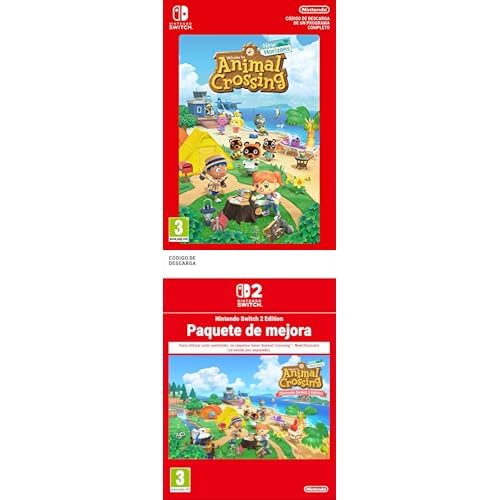 Animal Crossing: New Horizons | Paquete de mejora a la versión Nintendo Switch 2 - Código de descarga+Animal Crossing: New Horizons Estándar | Nintendo Switch - Código de descarga