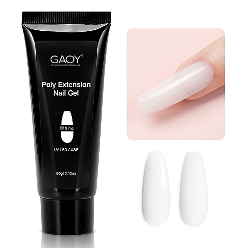 GAOY Poly Gel, 60g Nail Extension Gel, Clear Builder Enhancement for Beginner & Professional Nail Art Salon DIY at Home