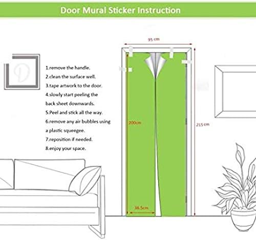 Self Adhesive 3D Door Murals Peel and Stick Decor Stickers Police Box Blue UK Tardis Giant Fantasy Art Canvas Wallpaper Removable Art Poster 30.3X78.7