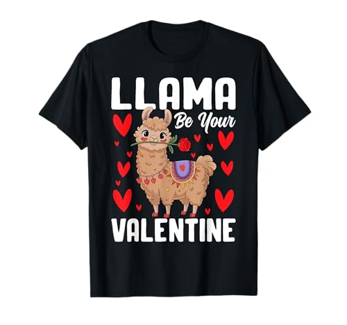 Llama Be Your Valentine Camiseta