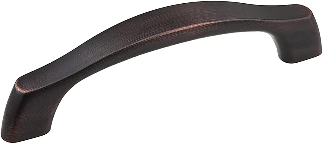 Richelieu Hardware BP81196BORB Newtonbrook Collection 3 3/4-inch (96 mm) Center-to-Center Brushed Oil-Rubbed Bronze Modern Cabinet and Drawer Pull Handle for Kitchen, Bathroom, and Furniture