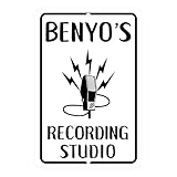Pattern Pop Personalized Singer Recording Studio Metal Room Sign