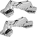TamBee 175 Degree Hinges Frameless Cabinet Doors Hinges Concealed Hydraulic Adjustable Mounting Hinges Soft Closing Stainless Steel Buffer Dampers for Wardrobe,1 Pair (Full Overlay)