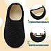 QFH Toddler Slippers Boys Girls Comfy Slippers Little Kids Warm Winter House Shoes Portable Travel Shoes Black 7-7.5