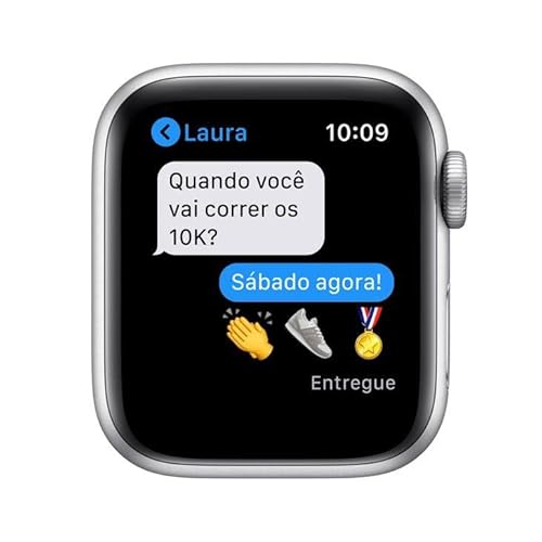 Apple Watch Series 6 Gps, 40 mm, Alumínio Prata, Pulseira Esportiva Branco - Mg283be/a