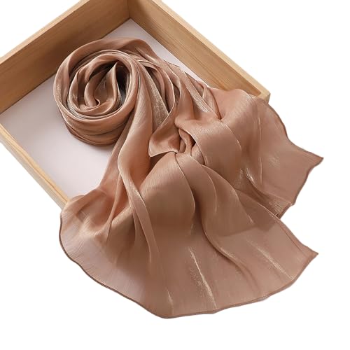 Silky Chiffon Hijab Head Scarf Smooth Retro Shawl Wrap for Muslim Women Lightweight MSL11