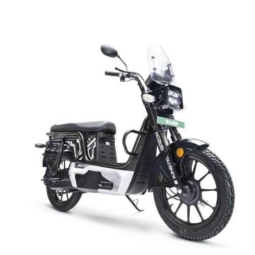 Image of Kinetic Green E-Luna X3 Prime Electric Scooter with charger - Night star Black - Ex-Showroom