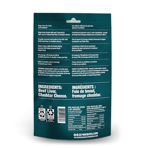 PureBites Beef & Cheese Freeze Dried Dog Treats, 2 Ingredients, Made in USA, 4.2oz - Thumbnail 2