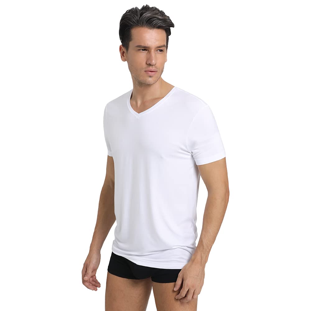 MOLISOHO Herren-Unterhemd, atmungsaktiv, Bambus-Viskose-Shirt für Männer, feuchtigkeitsableitende T-Shirts