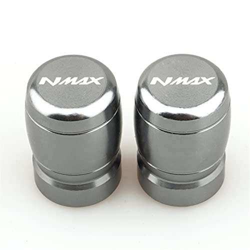 YIJIEBAO CNC Aluminium Rad Reifen Ventil Luftanschluss Abdeckkappe Motorrad Zubehör Passend for Yamaha Nmax N-max 125 155 2017 2018 2019 2020 2021(Silver)