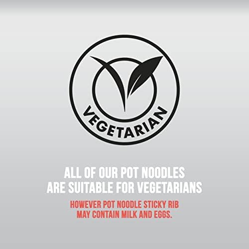 Pot Noodle Sticky Rib vegetarian instant snack King Pot quick to make noodles 12 x 114 g