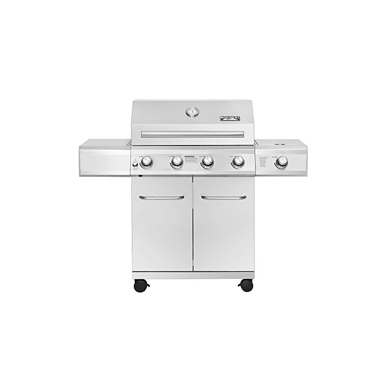 Monument Grills Larger 4Burner Propane Gas Grill Stainless Steel Heavy