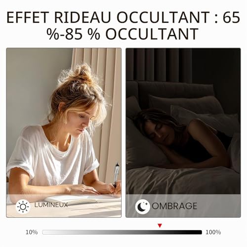 Rideaux salon moderne EMEMA occultants et thermiques à oeillets - 5